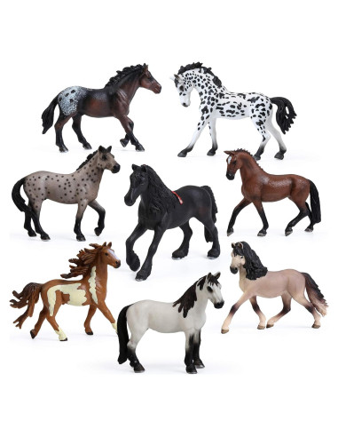 Figuras de Caballo UANDME 8PCS Juguetes para Niños