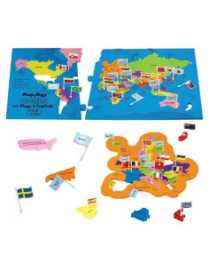 Rompecabezas Mapa Mundial Imagimake - 75 Piezas Educativas