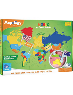 Rompecabezas Mapa Mundial Imagimake - 75 Piezas Educativas 2