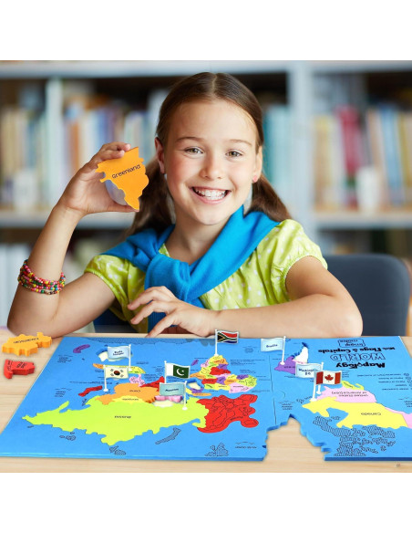 Rompecabezas Mapa Mundial Imagimake - 75 Piezas Educativas