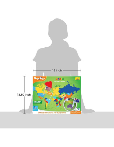 Rompecabezas Mapa Mundial Imagimake - 75 Piezas Educativas