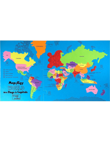 Rompecabezas Mapa Mundial Imagimake - 75 Piezas Educativas