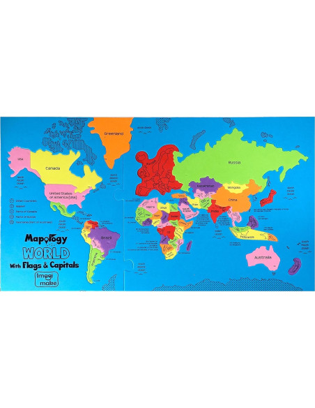 Rompecabezas Mapa Mundial Imagimake - 75 Piezas Educativas