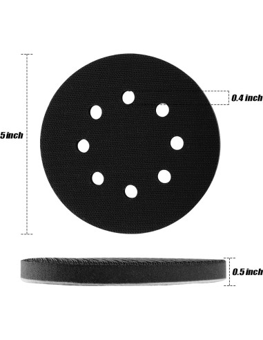 Almohadilla de Lijadora Orbital POLIWELL 5" 8 Agujeros - Paquete de 2