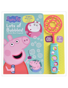 Peppa Pig - Lots of Bubbles! - Bubble Wand Songbook - Toy Bubble Wand Plays 5 Songs - PI Kids
