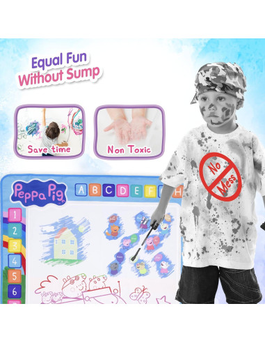 Alfombra de Dibujo de Agua LUPPA 100x100cm Peppa Pig