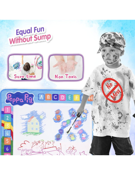 Alfombra de Dibujo de Agua LUPPA 100x100cm Peppa Pig