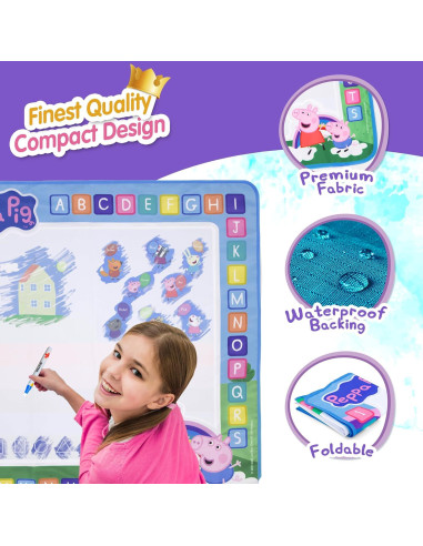 Alfombra de Dibujo de Agua LUPPA 100x100cm Peppa Pig