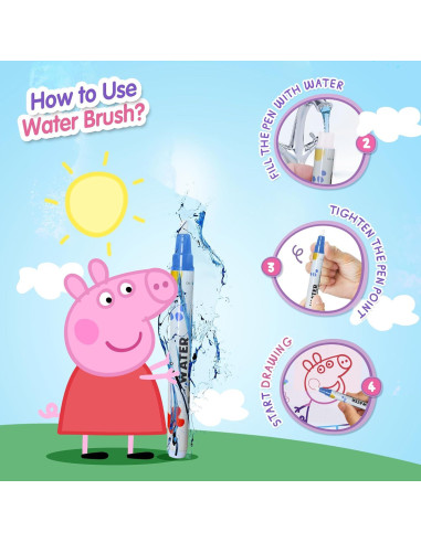 Alfombra de Dibujo de Agua LUPPA 100x100cm Peppa Pig