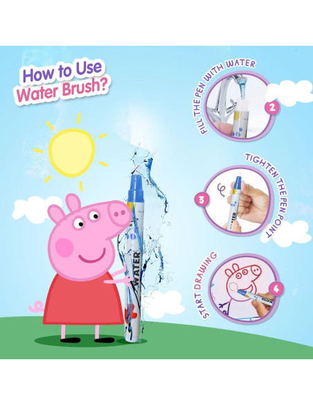 Alfombra de Dibujo de Agua LUPPA 100x100cm Peppa Pig