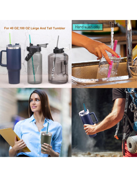 Sorbetes Reutilizables Dakoufish 30.48 cm para Taza Stanley - 10 Colores