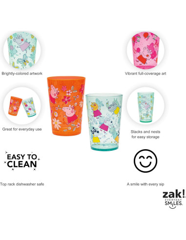 Conjunto de 4 Vasos Apilables Peppa Pig - Zak Designs