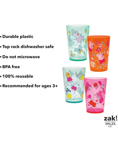 Conjunto de 4 Vasos Apilables Peppa Pig - Zak Designs