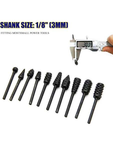 Set de 10 Bits de Carving Uayeatye para Carpintería 3mm