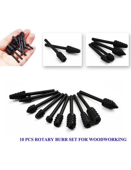 Set de 10 Bits de Carving Uayeatye para Carpintería 3mm