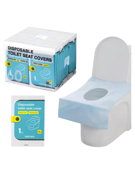 Cubiertas de Asiento de Inodoro Desechables TRIPTIPS 60 Unidades XL