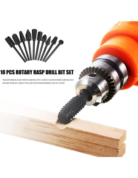 Set de 10 Bits de Carving Uayeatye para Carpintería 3mm
