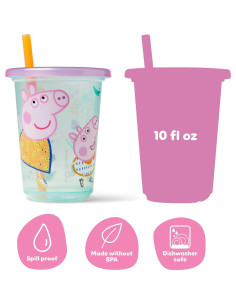 Tazas Peppa Pig Take & Toss - Antidesbordamiento - 10 Pzs 2