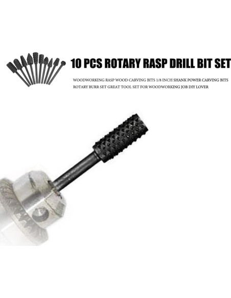 Set de 10 Bits de Carving Uayeatye para Carpintería 3mm