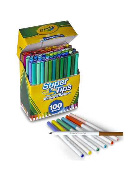 Marcadores Crayola Super Tips 100ct Lavables Multicolor Marcadores Crayola Super Tips 100ct Lavables Multicolor