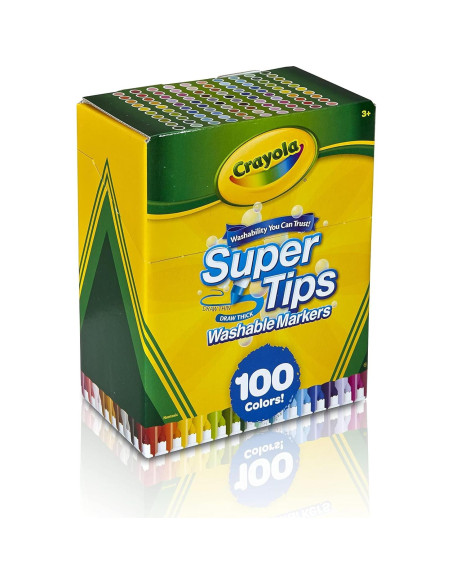 Marcadores Crayola Super Tips 100ct Lavables Multicolor Marcadores Crayola Super Tips 100ct Lavables Multicolor