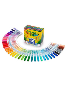 Marcadores Lavables Crayola 40 Colores para Niños