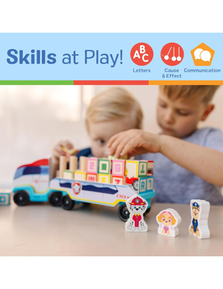 Camión de Bloques ABC Melissa & Doug - Juguete 33 Piezas