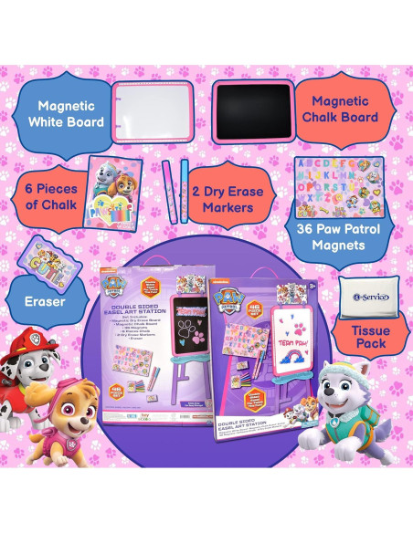 Caballete de Arte Paw Patrol para Niños con Pizarra Magnética
