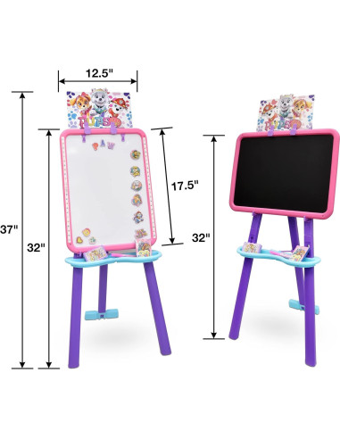 Caballete de Arte Paw Patrol para Niños con Pizarra Magnética