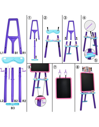 Caballete de Arte Paw Patrol para Niños con Pizarra Magnética