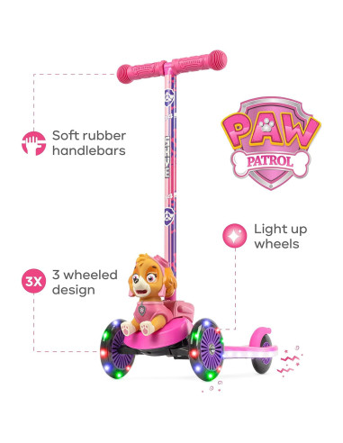 Patinete Voyager Paw Patrol 3 Ruedas Iluminado 2,79 kg