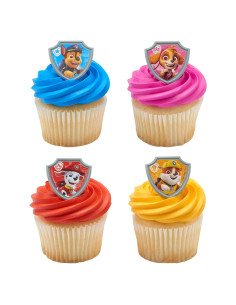Anillos Decorativos Paw Patrol DecoPac - 24 para Cupcakes