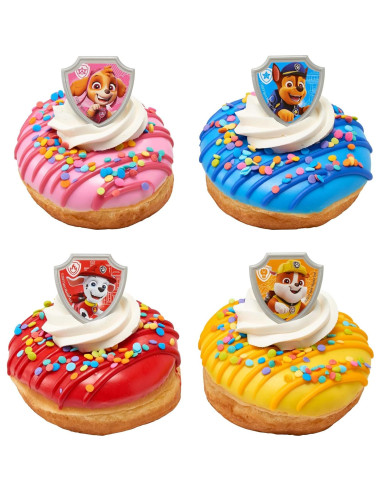 Anillos Decorativos Paw Patrol DecoPac - 24 para Cupcakes