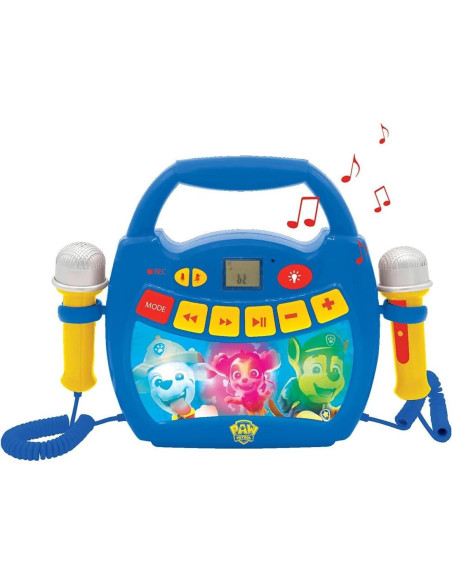 Reproductor Karaoke Paw Patrol Lexibook Bluetooth 0.54kg