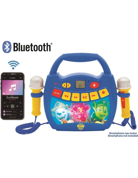 Reproductor Karaoke Paw Patrol Lexibook Bluetooth 0.54kg