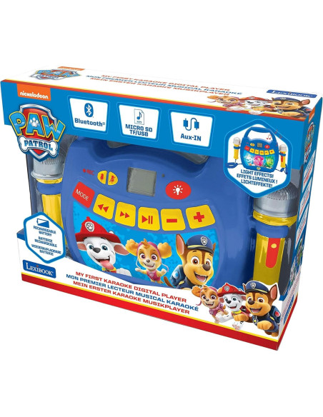Reproductor Karaoke Paw Patrol Lexibook Bluetooth 0.54kg