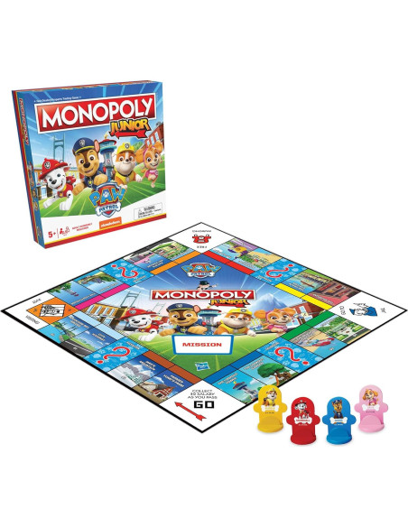 Monopoly Junior PAW Patrol USAopoly | Juego Familiar 5+