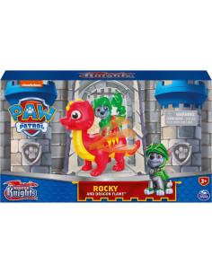 Figuras de Acción PAW Patrol Rocky y Dragón Flame 2