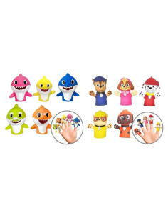 Conjunto de 10 Marionetas de Dedo Baby Shark y PAW Patrol