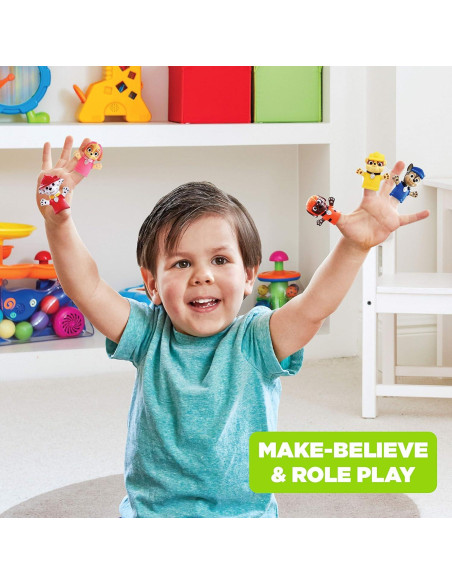 Conjunto de 10 Marionetas de Dedo Baby Shark y PAW Patrol