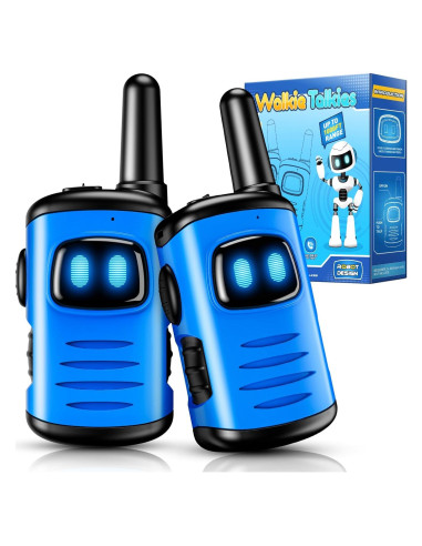 Walkie Talkies para Niños Comedyfun 2 Paquete Azul