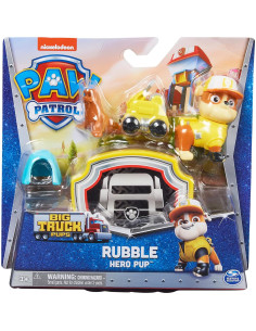 Figura de acción Paw Patrol Rubble con dron y plataforma 2