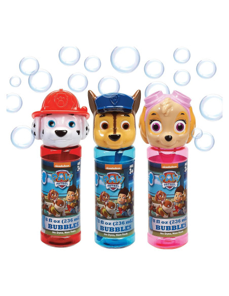 Set de Burbujas Paw Patrol 12 Piezas 8oz Chase Marshall Skye