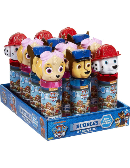 Set de Burbujas Paw Patrol 12 Piezas 8oz Chase Marshall Skye