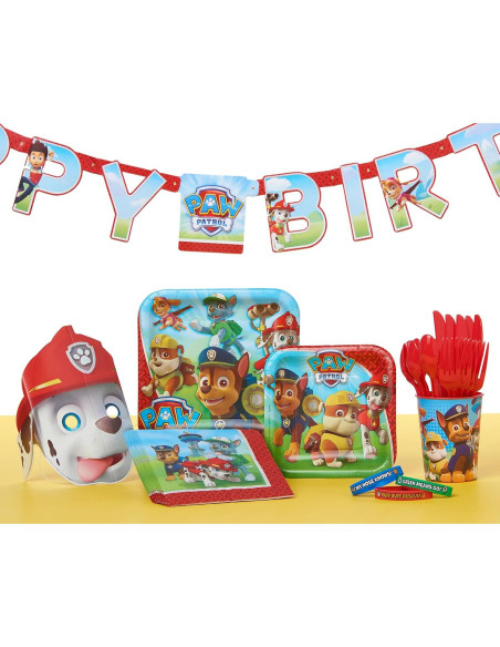 Máscaras de Papel Premium Paw Patrol - Pack de 8 para Niños