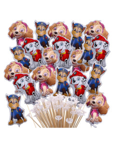 Globos Mini Paw Patrol Toyland - Paquete de 20 con Palos