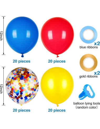 Globos de Fiesta JOYYPOP 80 Piezas Carnaval Circo