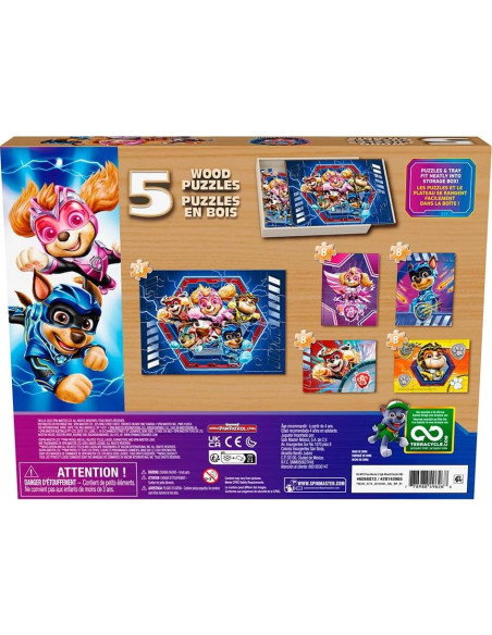 Rompecabezas de Madera Paw Patrol - Paquete de 5 Piezas