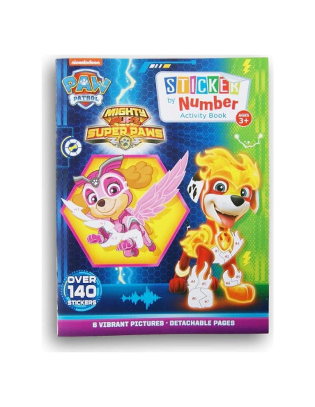 Libro de Actividades Patrulla Canina - Pegatinas por Números