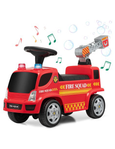 Coche de empuje HONEY JOY camión de bomberos con burbujas